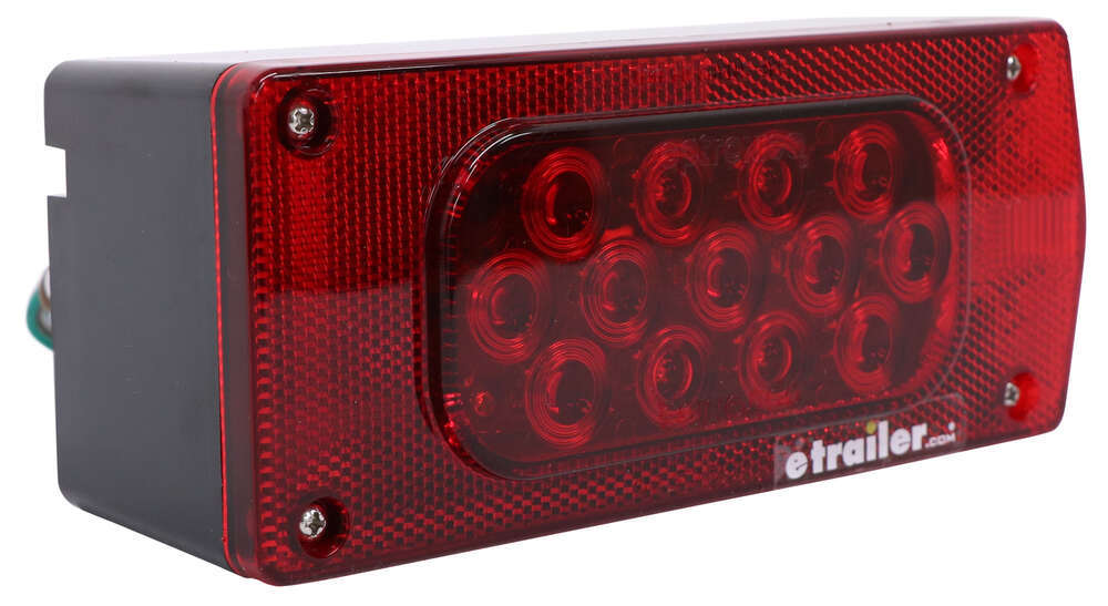 PAIR Boat Trailer LED Box Red Brake Stop Turn Tail Camper Under 80 w// Wire Leads
