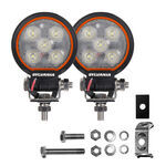 Sylvania 3" Round Off-Road Driving Light - Rugged - Flood - 1,100 Lumens - Qty 2