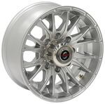 Aluminum Trinity Series Trailer Wheel - 17-1/2" x 6-3/4" - 8 on 6-1/2 - Silver Fork