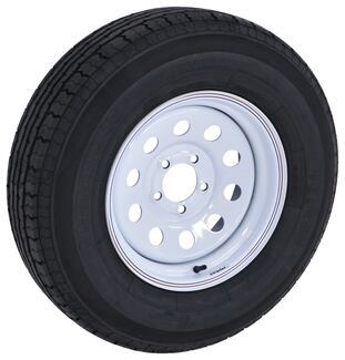 Contender ST225/75R15 Radial Trailer Tire w/ 15" White Mod Wheel - 5 on 4-1/2 - Load Range E