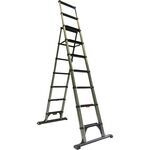 Telesteps Telescopic A Frame Ladder - Black Kevlar - 8-1/2' Extended Height - 375 lbs