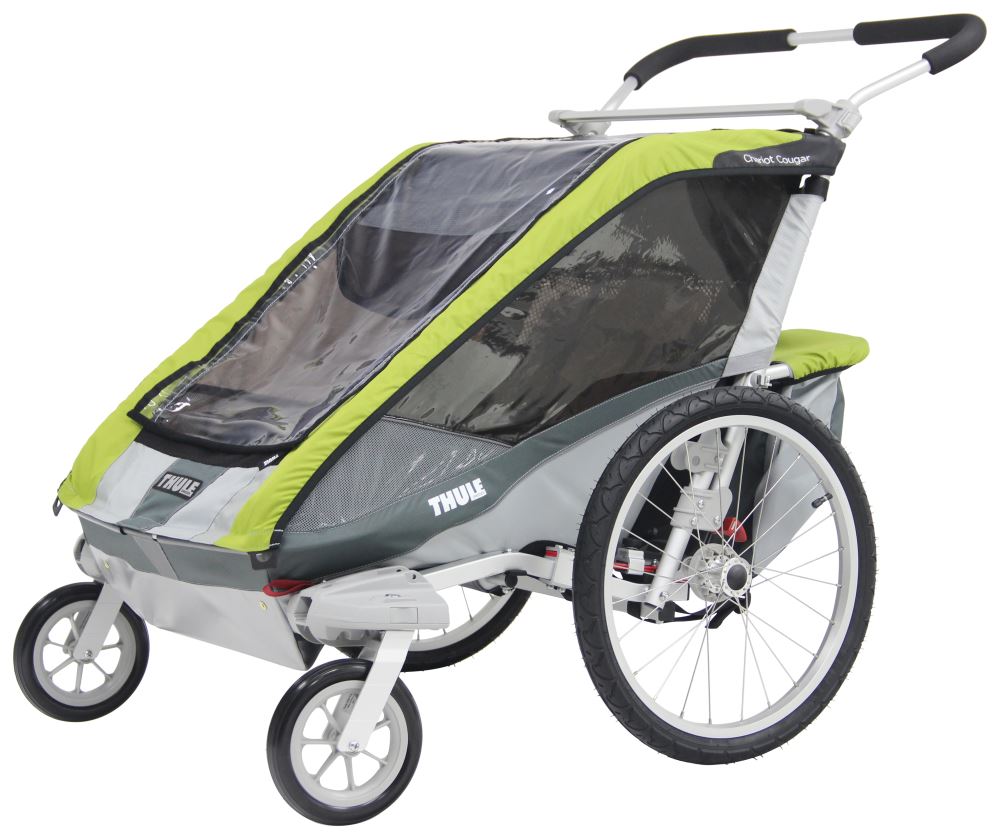Thule Cougar Bike Trailer and Stroller - 2 Child - Green Thule Sport ...