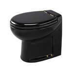 Tecma Silence Plus 2G RV Toilet - Macerating - Standard Height - Elongated Bowl - Black Ceramic