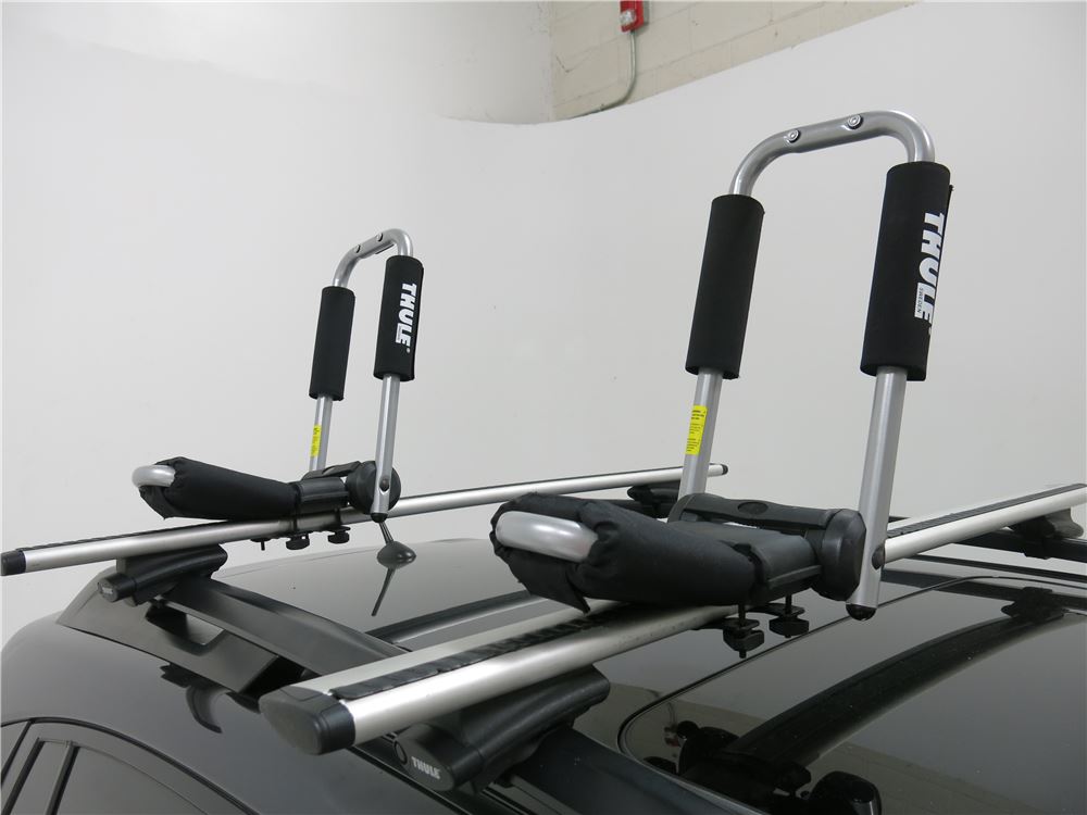 thule hull-a-port pro kayak carrier w/tie-downs - j-style