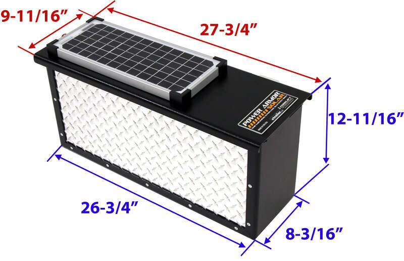 Dimension of TorkLift Battery Box