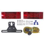 LED Combination Trailer Tail Lights - Submersible - Driver and Passenger Side - 25' Wire Harness