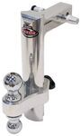Trimax Adjustable Ball Mount w Receiver Lock - 12" Drop - Dual Ball - Keyed Alike - Aluminum