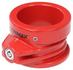 Trimax King Pin Lock for 5th Wheel Trailers in yellow. 