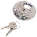 Trimax Round Stainless Steel Padlock with Shielded Shackle - 3/8" Diameter Shackle
