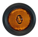 TecNiq Round Side Marker Light - Amber - 2-1/2" - Grommet Mount