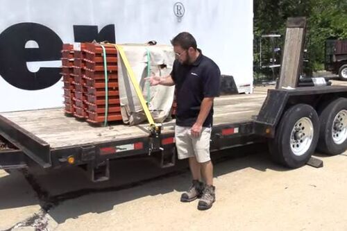 Trailer with Strapped-Down Load