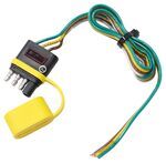 TowSmart 4-Way Flat Trailer Connector w/ Wire Tester - Trailer End - 24"