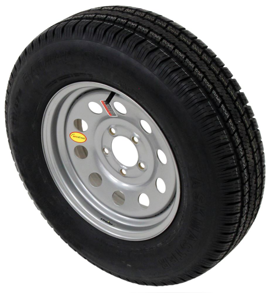 Taskmaster ST205/75R15 Radial Trailer Tire with 15" Silver ...