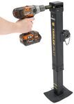 Trailer Valet JX Trailer Jack - Welded Pipe Mount - Sidewind - Drill Powered - 1,800lb Lift Capacity