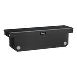 UWS Truck Bed Toolbox w/ Push Button - Crossover Style - Angled - 72" Deep - Matte Black
