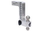 Weigh Safe 180 Hitch 2-Ball Mount for 2.5" Hitch, 10" Drop/11" Rise, 18.5K - Aluminum