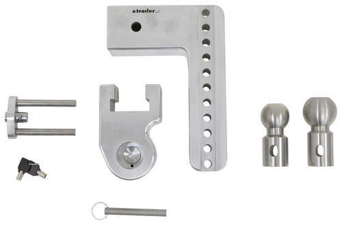 DEF 2-1//2 to 2 Insert Sleeve Mount Adapter for Standard 2-1//2 Square Receiver Hitch Billet Aluminum 2-1//2 to 2