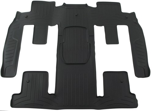weathertech 2nd and 3rd row rear auto floor mat - black weathertech 2nd and 3rd row rear auto floor mat - black