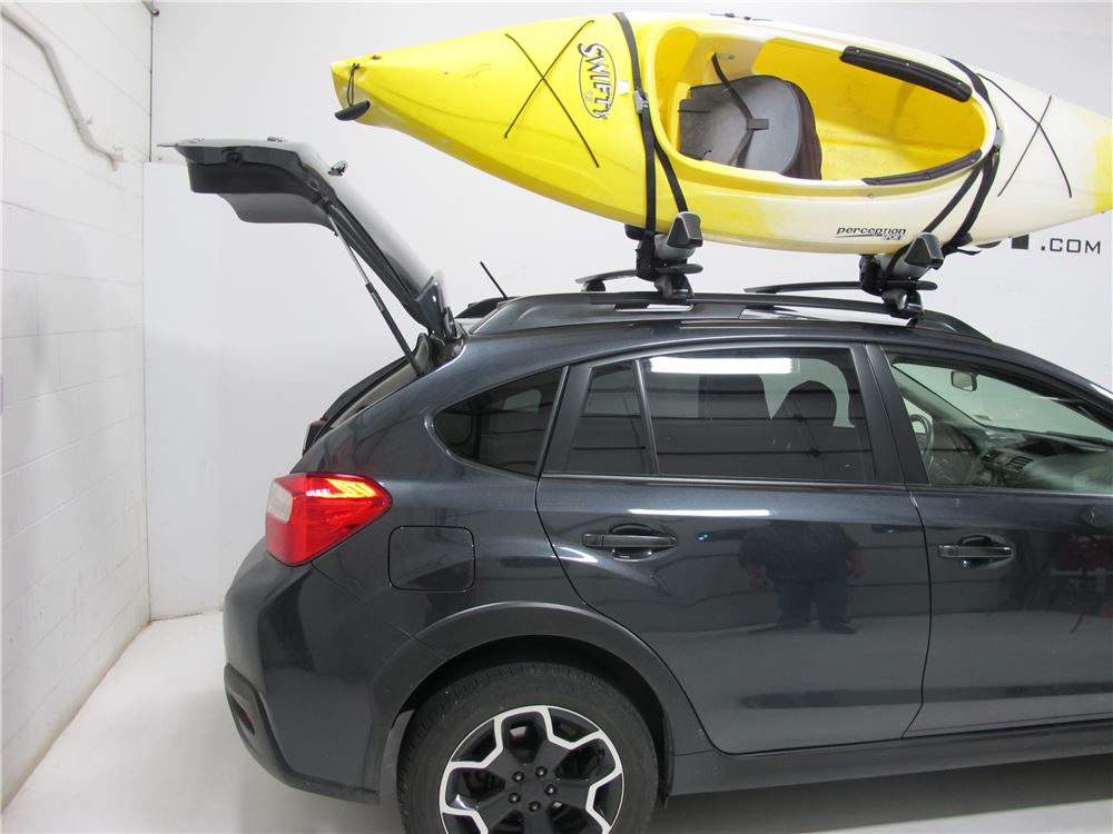 yakima bowdown folding j-style kayak carrier for roof