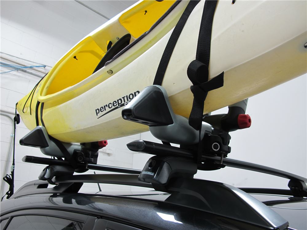 yakima bowdown folding j-style kayak carrier for roof