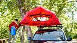 Yakima SkyRise SL Tent for Roof Rack Crossbars - 3 Person - 400 lbs - Tan and Red