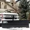 Detail K2 Elite snowplow on front of truck. 