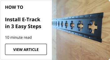 Install E-Track in 3 Easy Steps