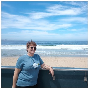 Alysia by the ocean.