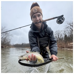 Bobby fly fishing.