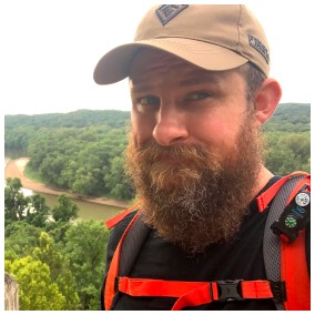 Corry hiking.