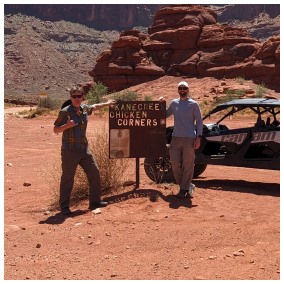 Donovan in the desert off-roading.
