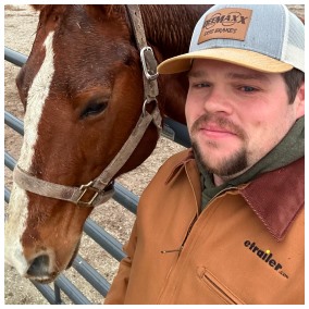 John with a horse.