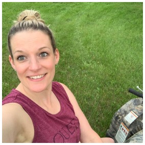 Jackie on a ATV.