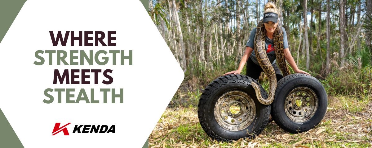 Python Huntress, Amy Siewe, with Kenda Camo Tire and Wheel Python Huntress, Amy Siewe, with Kenda Camo Tire and Wheel